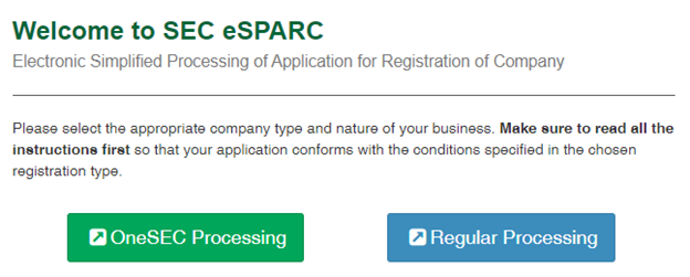 SEC e-Spark Guidelines Philippines